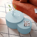 Tables basses gigognes rondes Modern Glam pour le salon (Lot de 2) Non assemblées