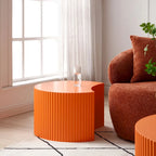 Tables basses gigognes rondes Modern Glam pour le salon (Lot de 2) Non assemblées