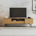 Meuble TV de 179 cm avec Console Média Effet Chêne