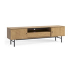 Meuble TV de 179 cm avec Console Média Effet Chêne