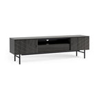 Meuble TV de 179 cm avec Console Média Effet Chêne