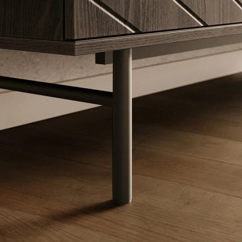 Meuble TV de 179 cm avec Console Média Effet Chêne