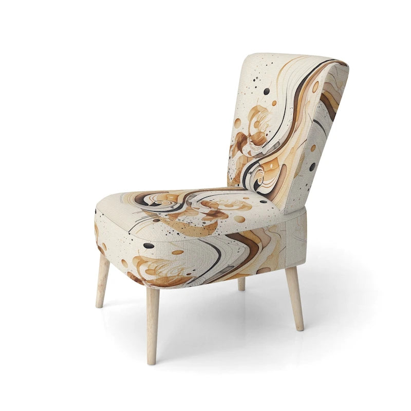 Fauteuil d'appoint moderne et contemporain et fauteuil avec accoudoirs moderne et contemporain Brown And Black Movement IV