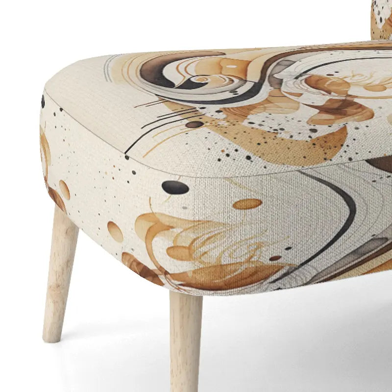 Fauteuil d'appoint moderne et contemporain et fauteuil avec accoudoirs moderne et contemporain Brown And Black Movement IV