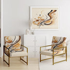 Fauteuil d'appoint moderne et contemporain et fauteuil avec accoudoirs moderne et contemporain Brown And Black Movement IV