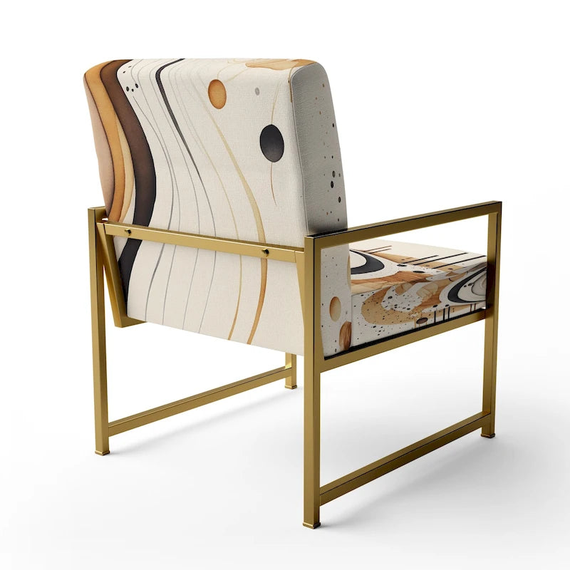 Fauteuil d'appoint moderne et contemporain et fauteuil avec accoudoirs moderne et contemporain Brown And Black Movement IV