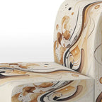 Fauteuil d'appoint moderne et contemporain et fauteuil avec accoudoirs moderne et contemporain Brown And Black Movement IV