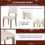 Ensemble de salle à manger 5 pièces avec table ronde, pieds de table incurvés en forme de tréteaux et 4 chaises