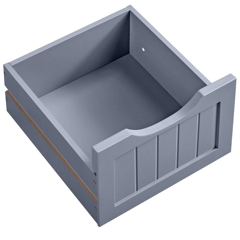 Meuble de Rangement Salle de Bain Meuble Colonne Étroit avec 4 Tiroirs