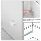 Meuble de Rangement Salle de Bain Meuble Colonne Étroit avec 4 Tiroirs