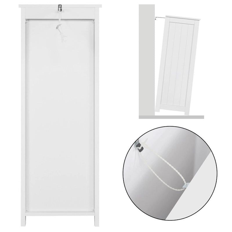 Meuble de Rangement Salle de Bain Meuble Colonne Étroit avec 4 Tiroirs