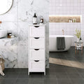 Meuble de rangement de salle de bain blanc, meuble de bureau autoportant avec tiroirs - 30L x 30l x 82H cm
