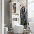 Meuble de rangement moderne de 68 po à placer au-dessus des toilettes, meuble d'appoint haut en bois - N/A