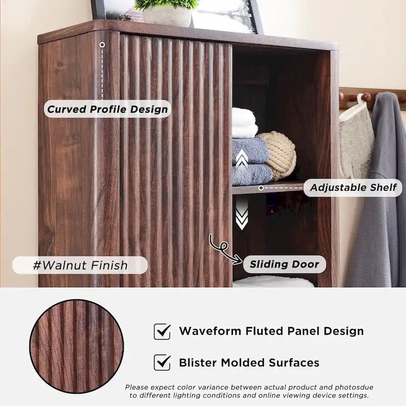 Meuble de rangement moderne de 68 po à placer au-dessus des toilettes, meuble d'appoint haut en bois - N/A