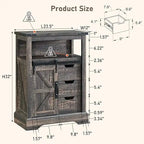 Meuble bas de salle de bain de style rustique, petit meuble de rangement pour salle de bain