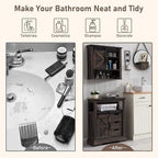 Meuble bas de salle de bain de style rustique, petit meuble de rangement pour salle de bain