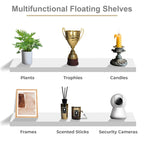 Longues étagères flottantes murales lot de 2 - 89 cm (L) x 23 cm (l) x 3,8 cm (H)