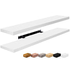 Longues étagères flottantes murales lot de 2 - 89 cm (L) x 23 cm (l) x 3,8 cm (H)