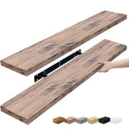Longues étagères flottantes murales lot de 2 - 89 cm (L) x 23 cm (l) x 3,8 cm (H)